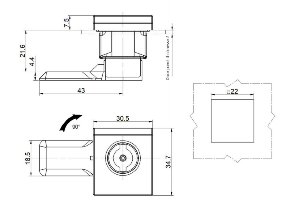 Electrical board Cam lock of MS813.jpg