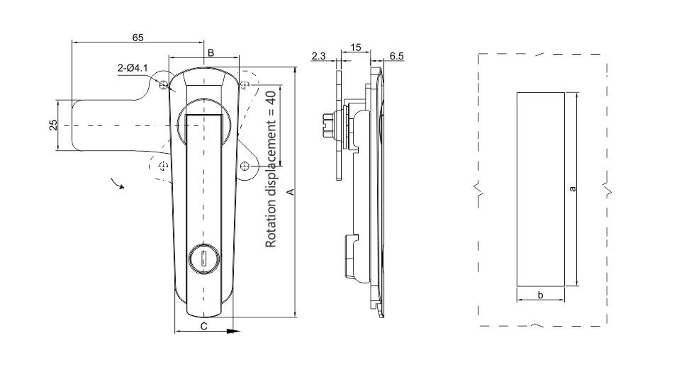 Hot sales Zinc Alloy Plane lock of AB403.png